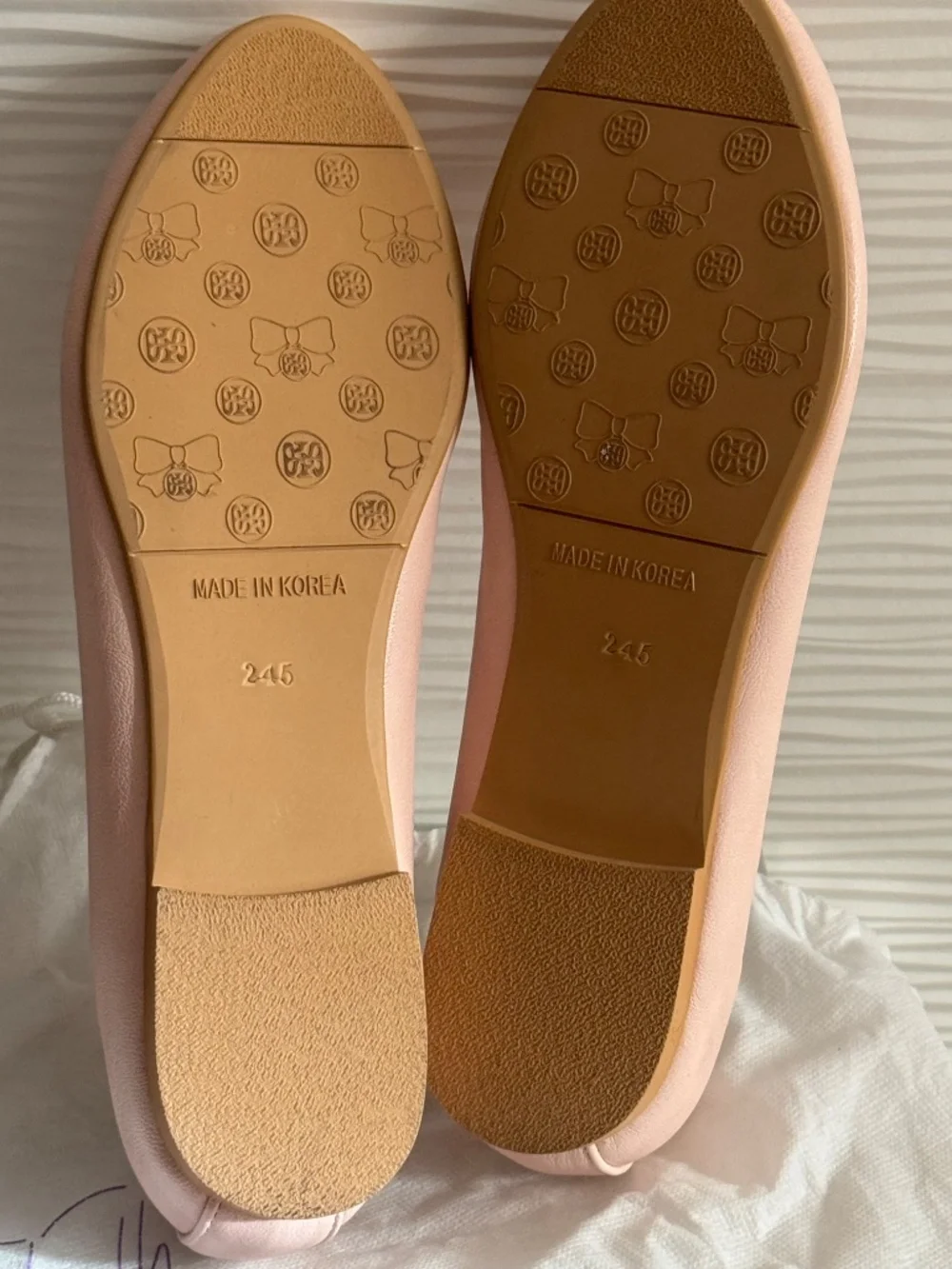Korean Spur Sweet Little Kitty Flats Pink